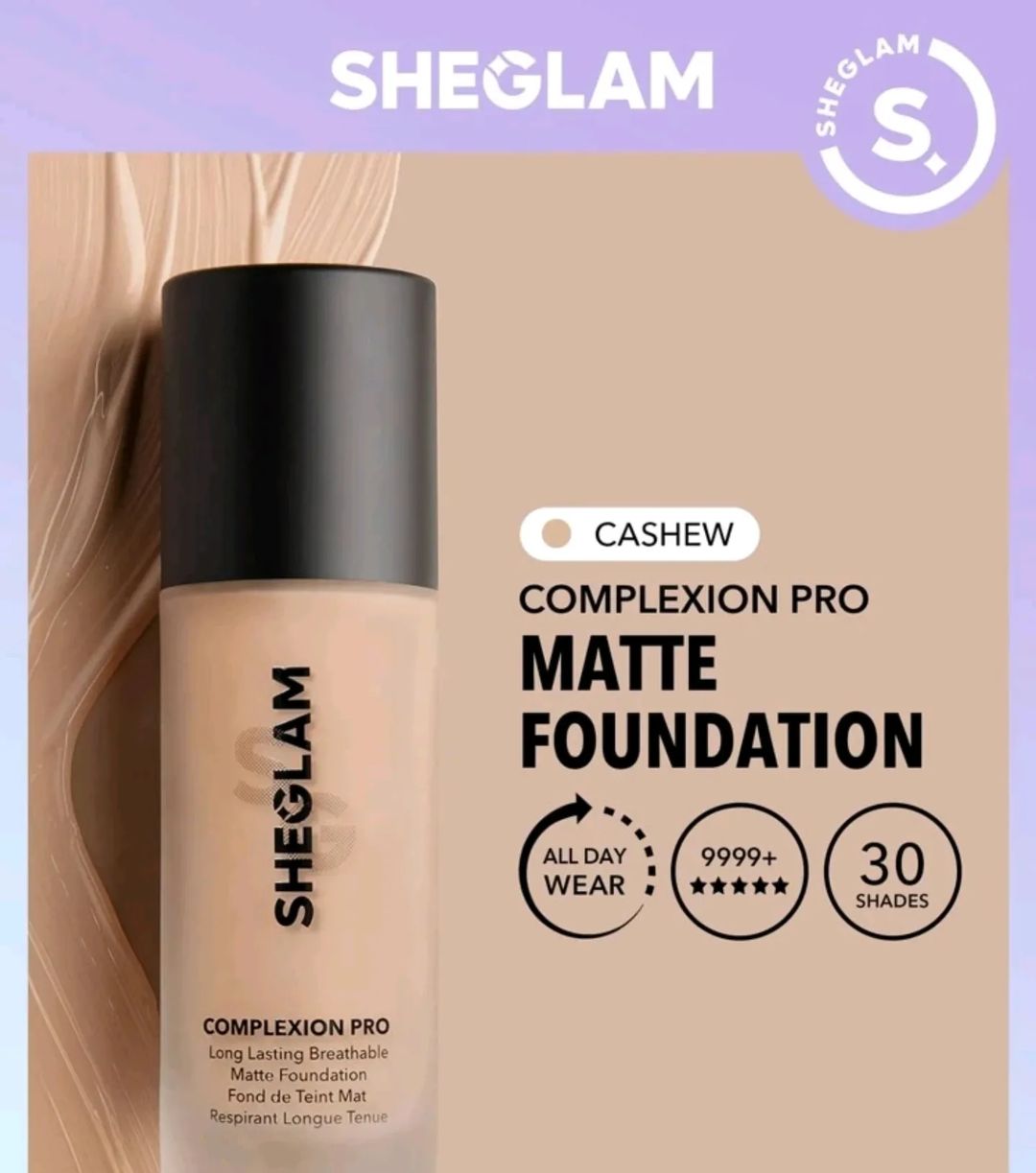 Complexion Pro Matte Foundation Cashew by SHEGLAM - 01