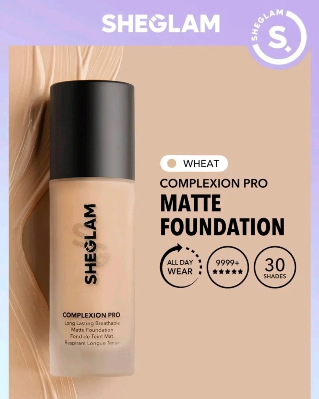 Complexion Pro Matte Foundation Wheat by SHEGLAM