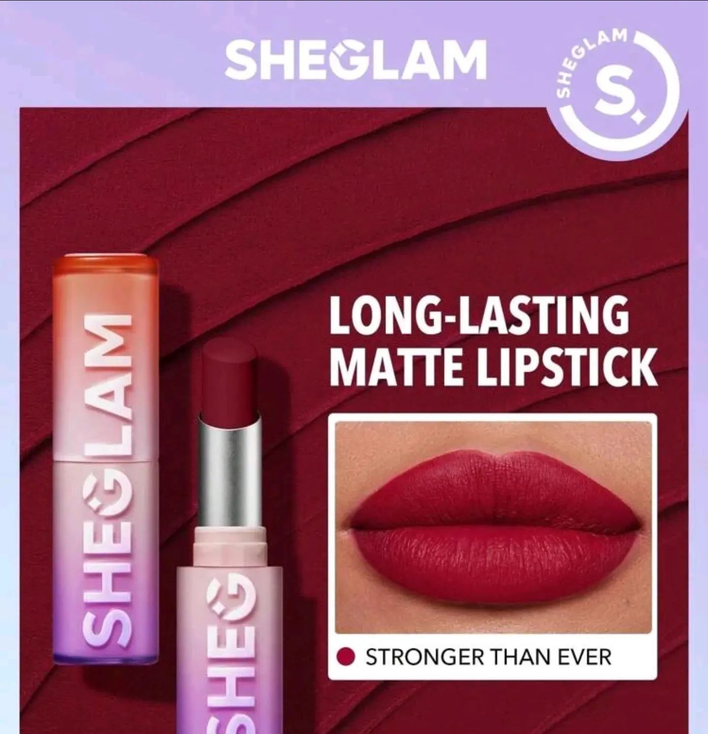 Long Lasting Matte Lipstick Stronger than Ever by SHEGLAM