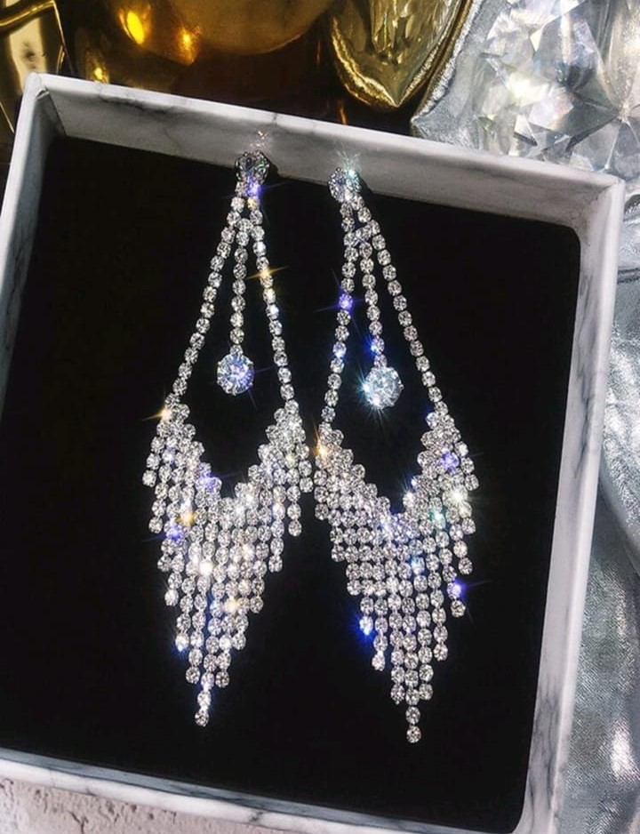 Pendientes Strass Cascada